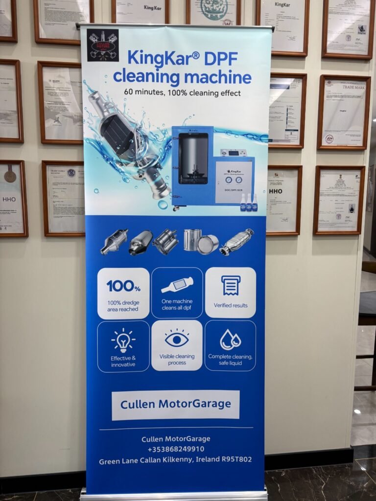 Peter and Margaret Cullen owners of Cullens Motors Callan garage